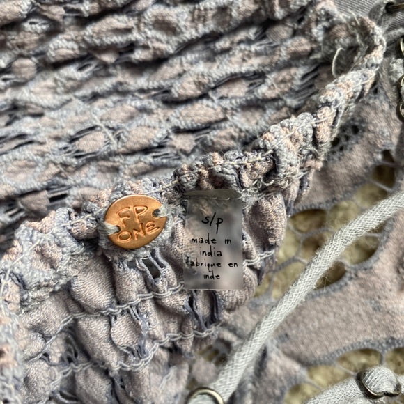 Free People One Adella Maxi Slip Dress in Slate - Picture 4 of 4